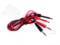 Test lead set with banana to test clips black/red 1 meter
